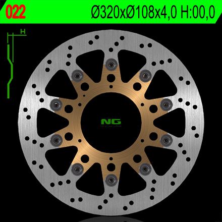 Disco de freno 320 x 108 x 4 NG 022
