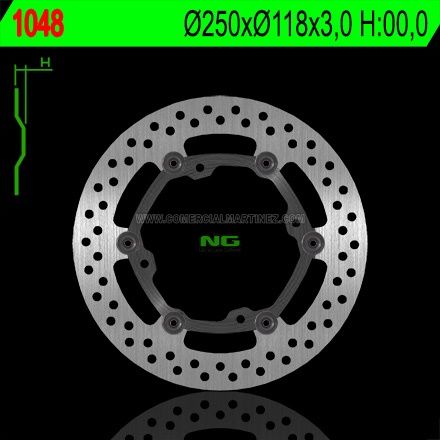Disco de freno 250 x 118 x 3 NG 1048