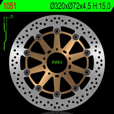 Disco de freno 320 x 72 x 4,5 NG 1051