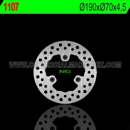 Disco de freno 190 x 70 x 4,5 NG 1107