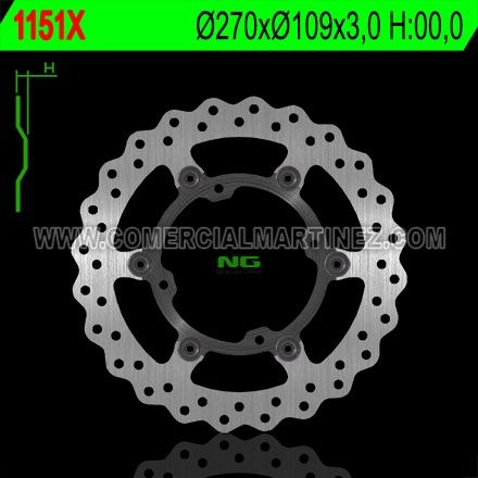 Disco de freno 270 x 109 x 3 NG 1151X