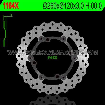 Disco de freno 260 x 120 x 3 NG 1164X