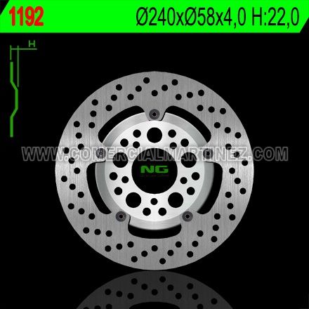 Disco de freno 240 x 58 x 4 NG 1192
