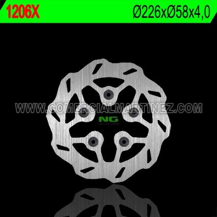 Disco de freno 226 x 58 x 4 NG 1206X