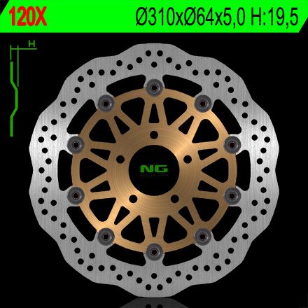 Disco de freno 310 x 64 x 5,0 NG 120X