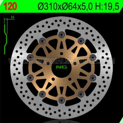 Disco de freno 310 x 64 x 5 NG 120