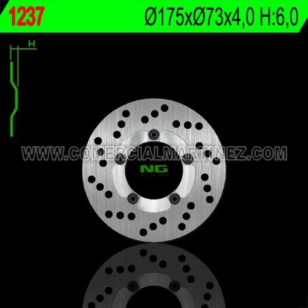Disco de freno 175 x 73 x 4 NG 1237