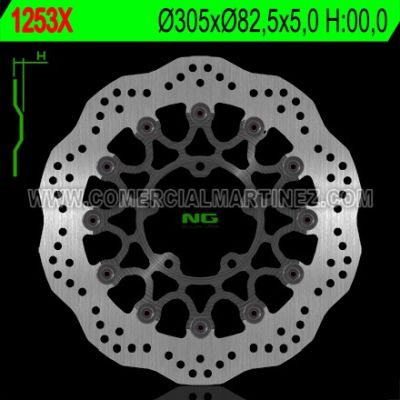 Disco de freno 305 x 82,5 x 5 NG 1253X