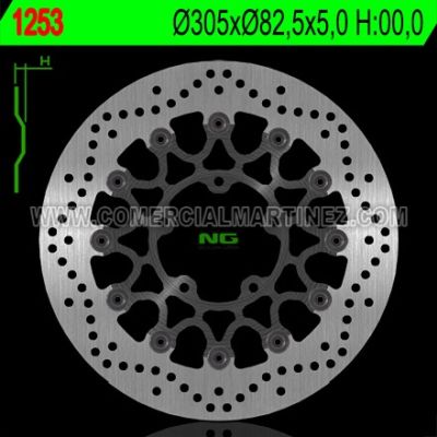 Disco de freno 305 x 82,5 x 5 NG 1253