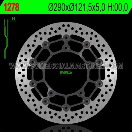 Disco de freno 290 x 121,5 x 5 NG 1278
