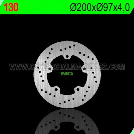 Disco de freno 200 x 97 x 4 NG 130, repuesto freno NG 130, disco de freno para moto, disco freno alta calidad