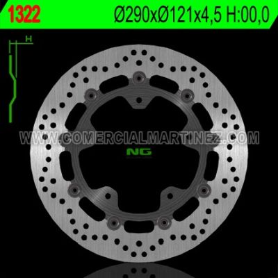 Disco de freno 290 x 121 x 4,5 NG 1322