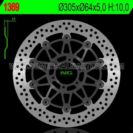 Disco de freno 305 x 64 x 5 NG 1369