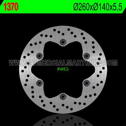 Disco de freno 260 x 140 x 5,5 NG 1370