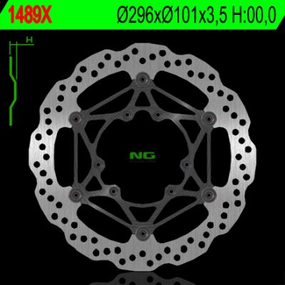 Disco de freno 296 x 101 x 3,5 NG 1489X