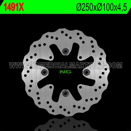 Disco de freno 250 x 100 x 4,5 NG 1491X