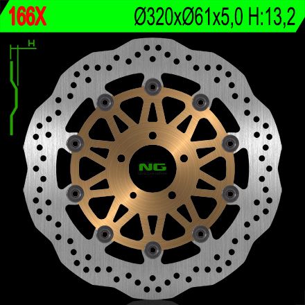 Disco de freno 320 x 61 x 5 NG 166x