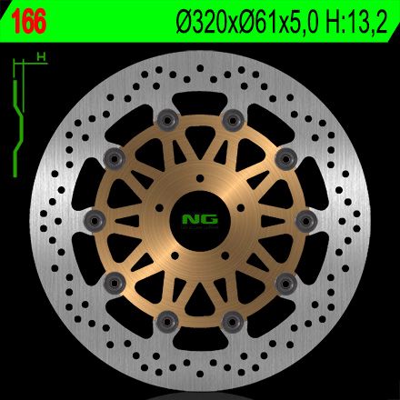 Disco de freno 320 x 61 x 5 NG 166