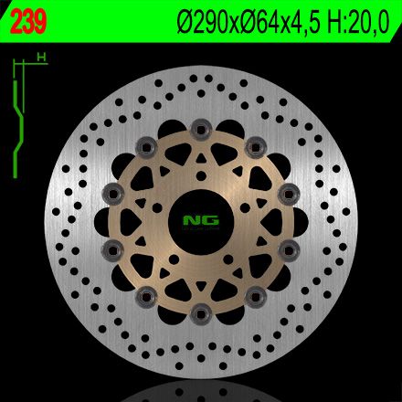 Disco de freno 290 x 64 x 4,5 NG 239