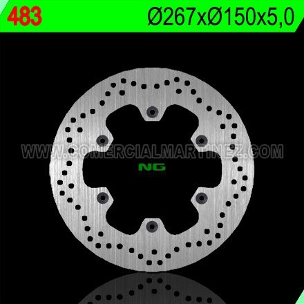 Disco de freno 267 x 132 x 5 NG 483