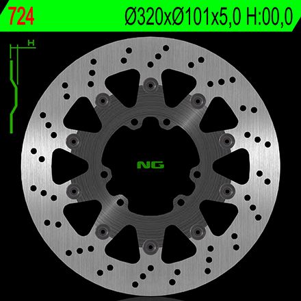 Disco de freno 320 x 101 x 5,0 NG 724