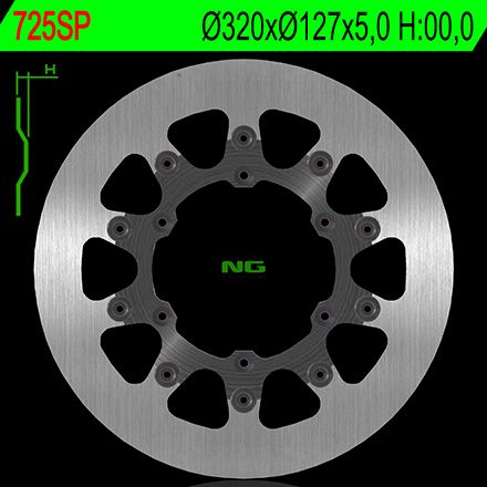 Disco de freno 320 x 127 x 5,0 NG 725SP