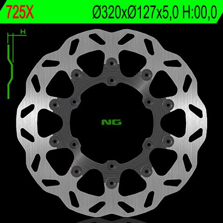 Disco de freno 320 x 127 x 5,0 NG 725X