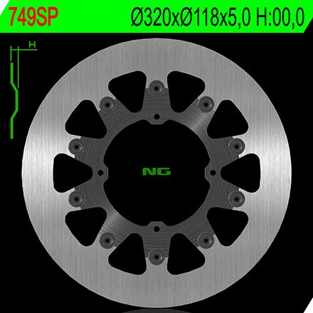 Disco de freno 320 x 118 x 5,0 NG 749SP