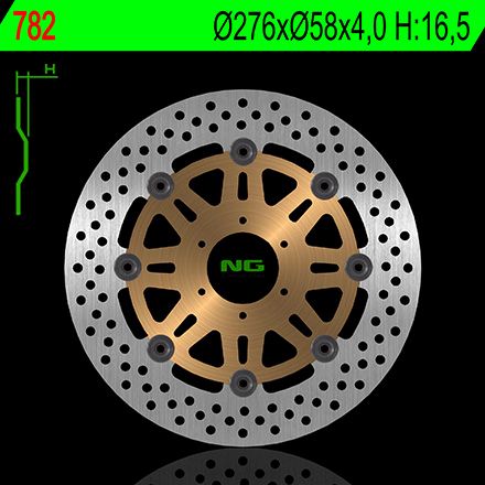 Disco de freno 276 x 58 x 4 NG 782