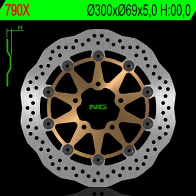 Disco de freno 300 x 69 x 5 NG 790X