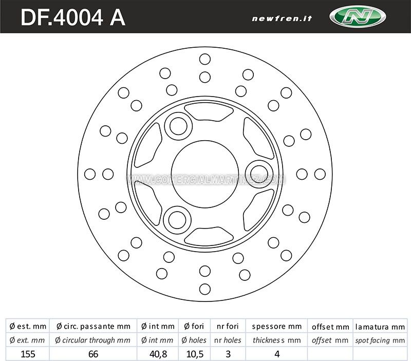 Disco de freno Newfren DF.4038 A