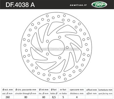 Disco de freno Newfren DF.4038 A