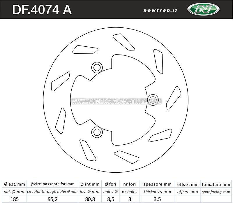 Disco de freno Newfren DF.4074 A