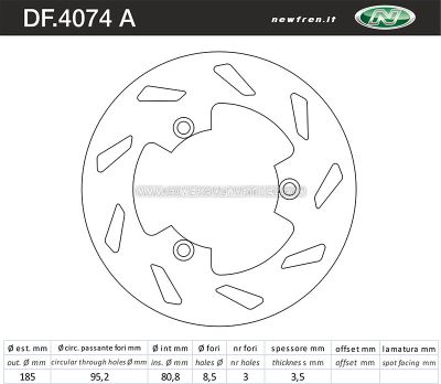 Disco de freno Newfren DF.4074 A