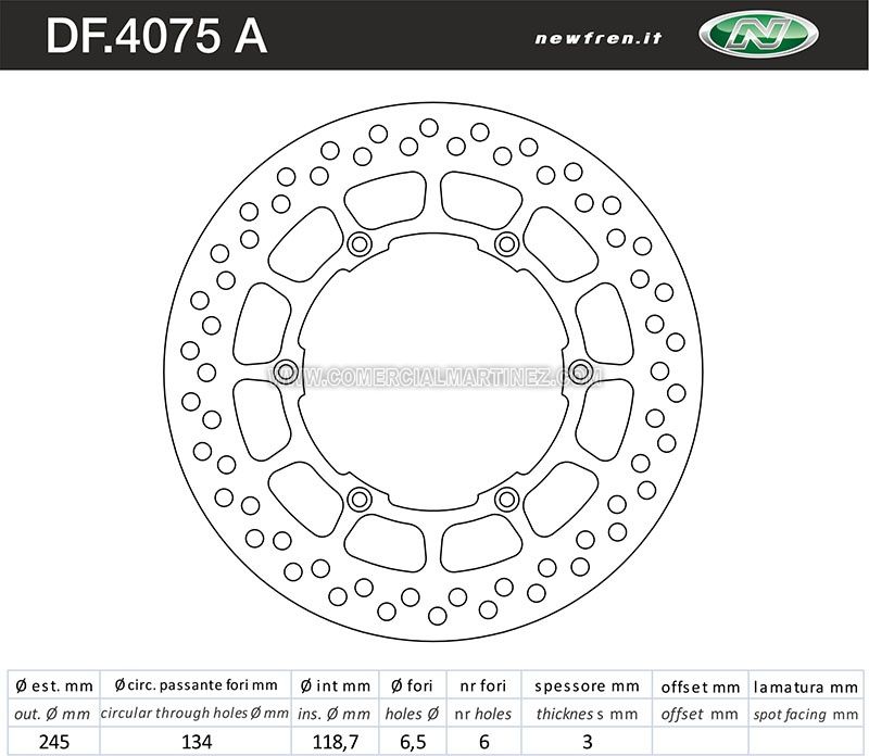 Disco de freno Newfren DF.4075 A