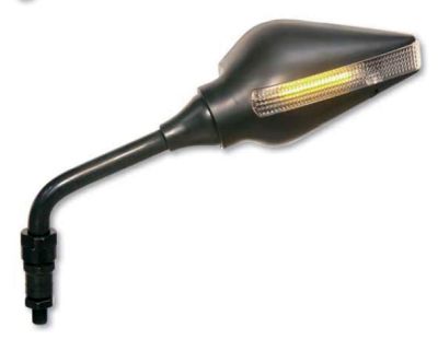 Espejo Universal con Intermitente LED Izquierdo Negro