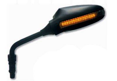 Espejo Universal con Intermitente LED Izquierdo Negro