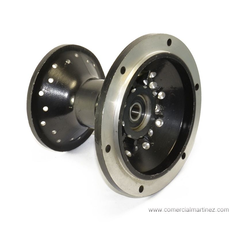 Buje de rueda delantera Rieju RV 50, Eje de 12 mm.
