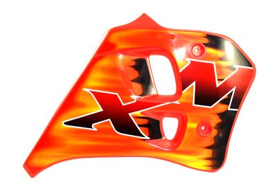 Placa Lateral Rieju MX 50 Roja/Naranja Delantera Derecha 