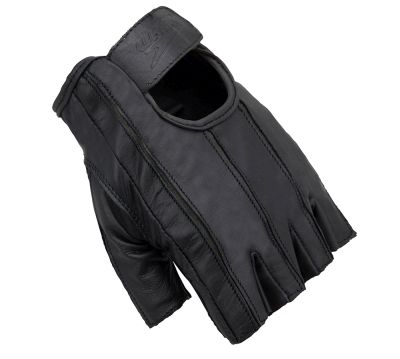 Guantes Unik H-4 Piel Custom Sin Dedos Negro