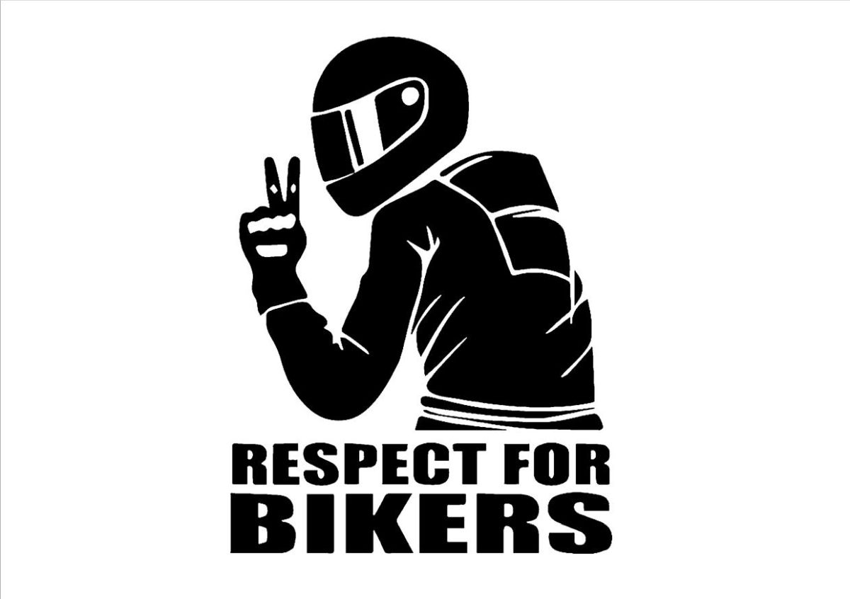 Adhesivo RESPECT FOR BIKERS Piloto 15 cm.