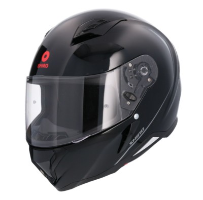 Casco SHIRO HUNTER SH-890 MONOCOLOR NEGRO BRILLO