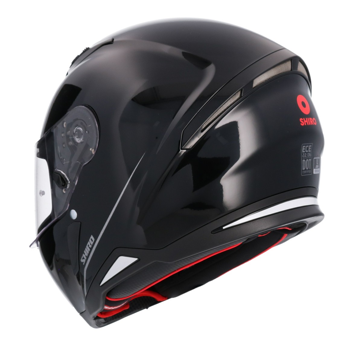 Casco SHIRO HUNTER SH-890 MONOCOLOR NEGRO BRILLO 2