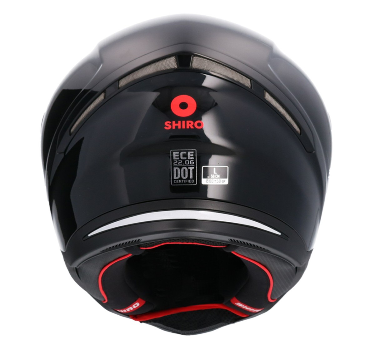 Casco SHIRO HUNTER SH-890 MONOCOLOR NEGRO BRILLO 5