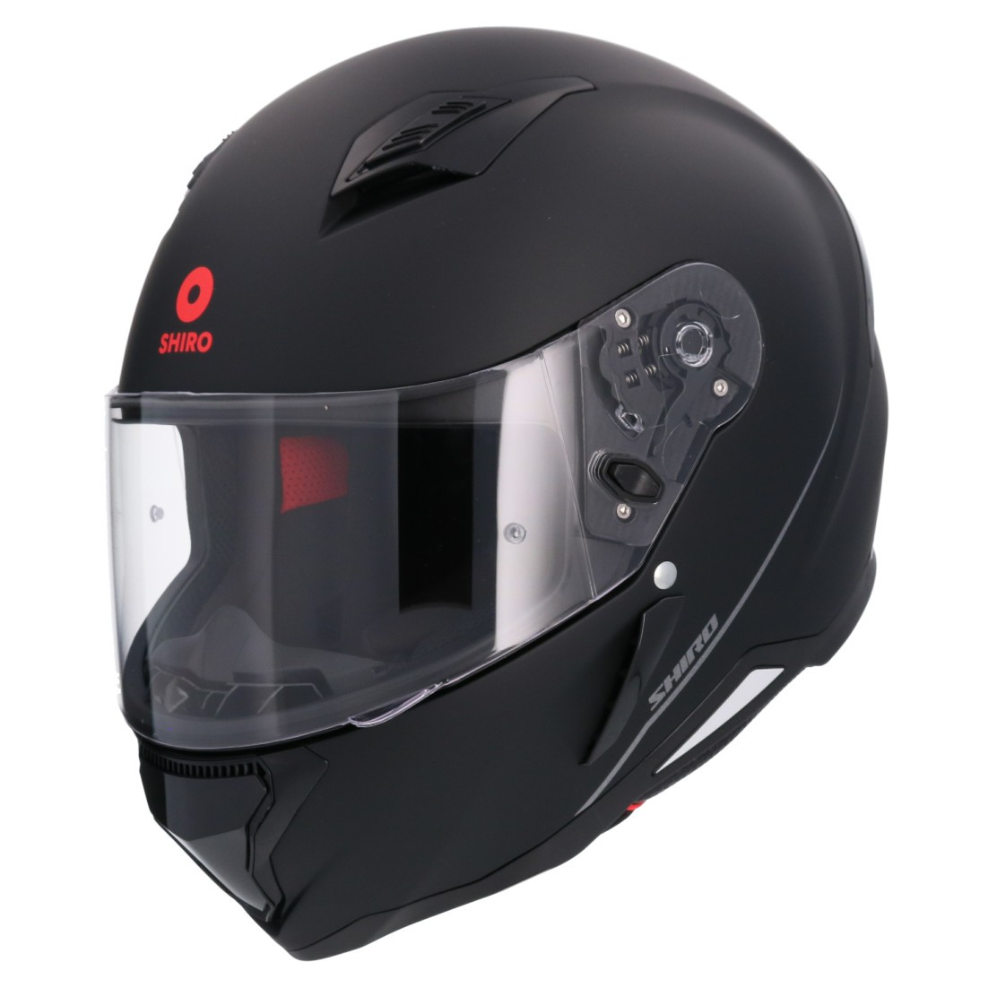 Casco SHIRO HUNTER SH-890 MONOCOLOR NEGRO MATE