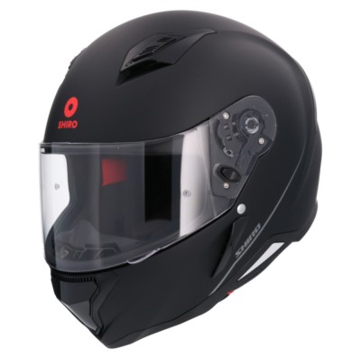 Casco SHIRO HUNTER SH-890 MONOCOLOR NEGRO MATE