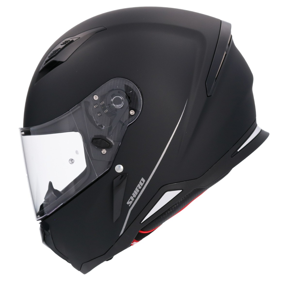 Casco SHIRO HUNTER SH-890 MONOCOLOR NEGRO MATE 5