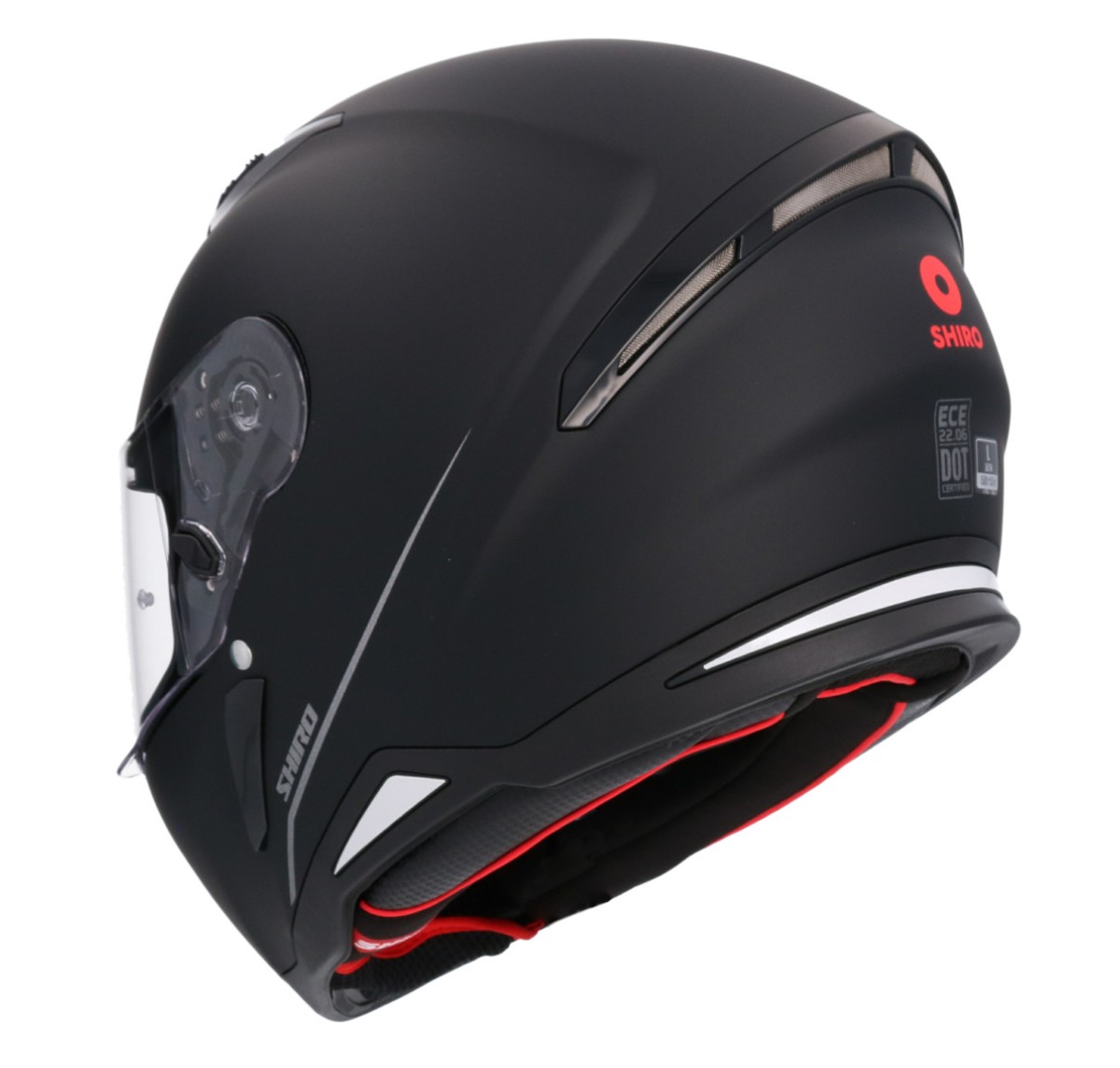 Casco SHIRO HUNTER SH-890 MONOCOLOR NEGRO MATE 4