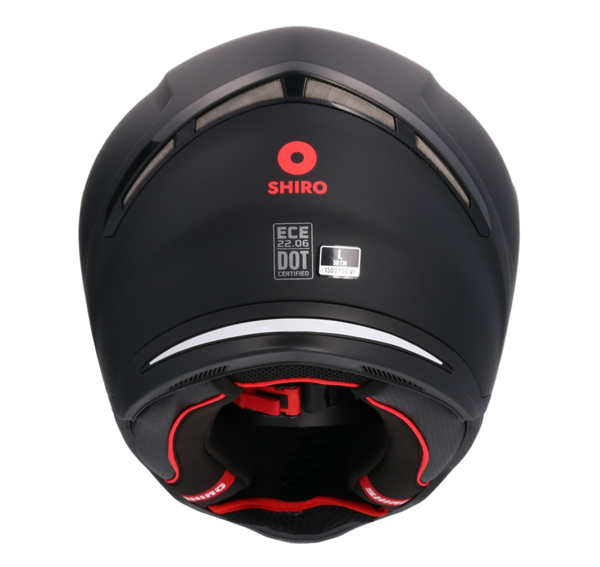 Casco SHIRO HUNTER SH-890 MONOCOLOR NEGRO MATE 3