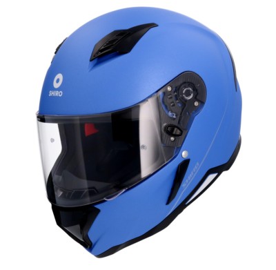 Casco SHIRO HUNTER SH-890 MONOCOLOR AZUL MATE